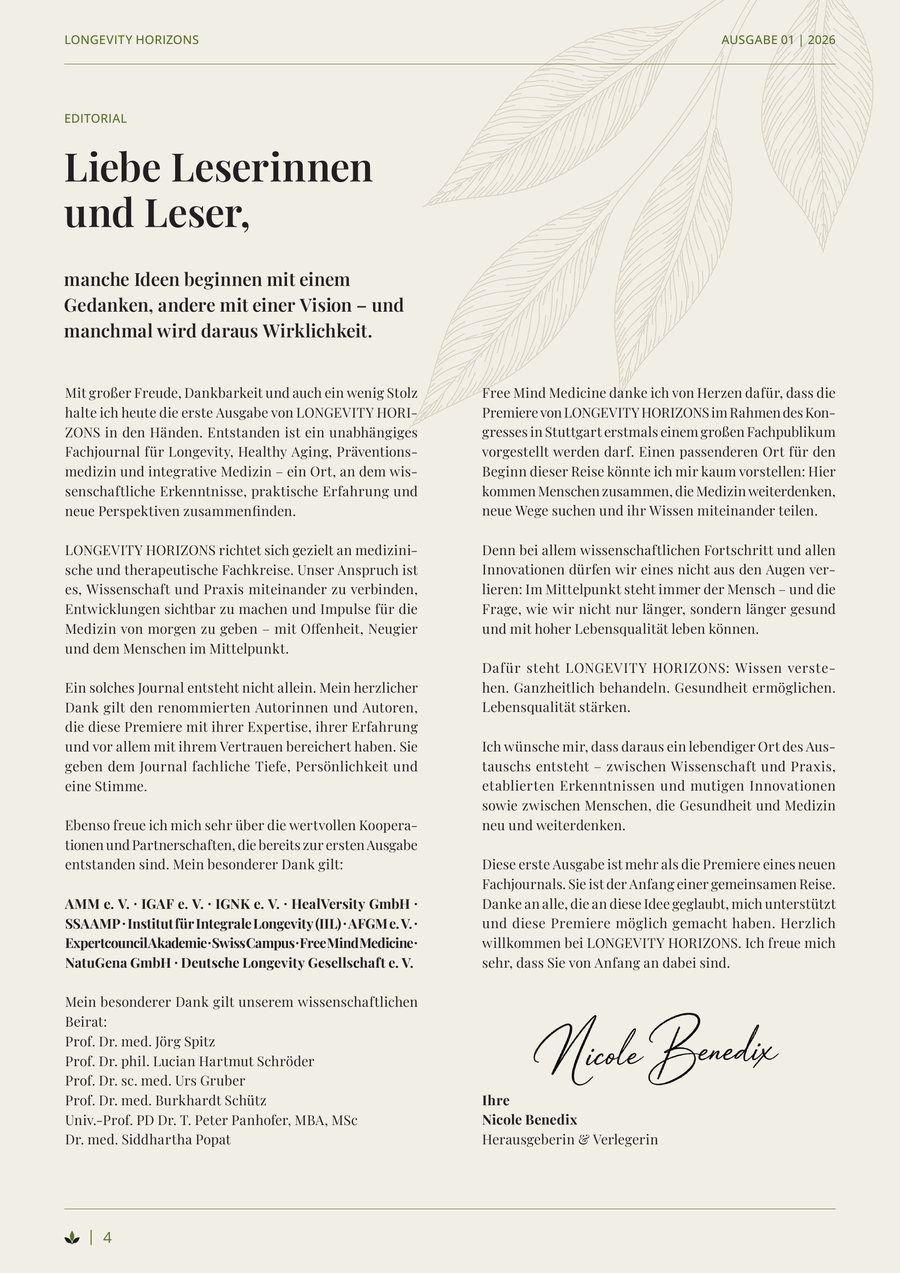 Editorial von Nicole Benedix, Herausgeberin und Verlegerin