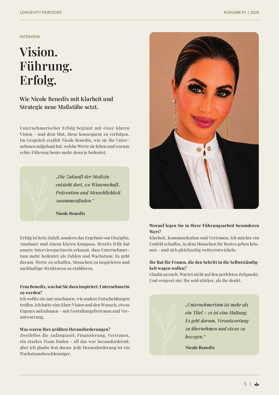 Nicole Benedix, Herausgeberin — Vision. Führung. Erfolg.